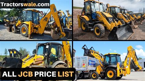 jcb machine price list